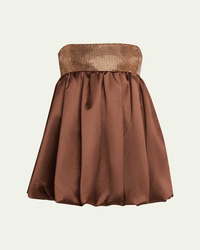 Delfina Strapless Bubble Mini Dress